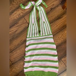 Pink, white, green Knit dress Amazon